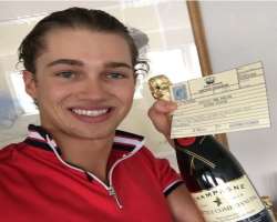 AJ Pritchard consuming alcohol